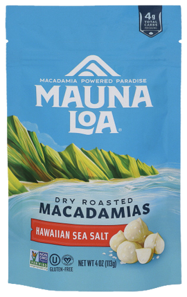 Hawaiian Sea Salt Dry Roasted Macadamias - 4 OZ