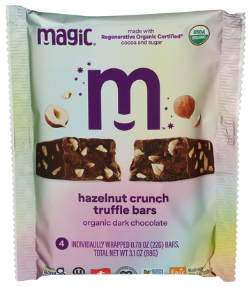 Magic Hazelnut Crunch Truffle Chocolate Bar - 4 PK
