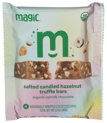 Magic Salted Hazelnut Truffle Oatmilk Chocolate Bar - 4 PK