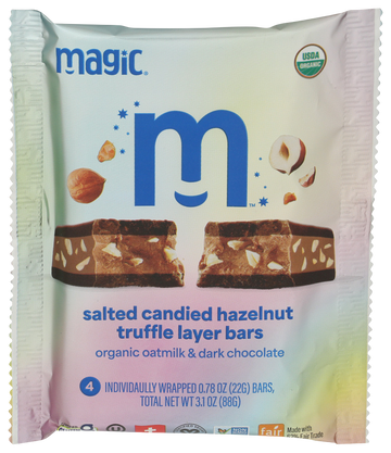 Magic Salted Hazelnut Truffle Chocolate Bar - 4 PK