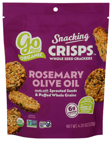 Go Raw Rosemary Olive Oil Crisps - 4.25 OZ