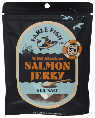 Fable Fish Sea Salt Wild Alaskan Salmon Jerky - 2 OZ