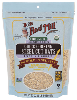 Bobs Red Mill Organic Quick Cooking Steel Cut Oats - 22 OZ