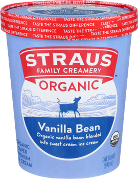Straus Vanilla Bean Ice Cream - 1 QUART