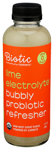 Organic Lime Electrolyte Bubbly Probiotic Refresher - 15.2 FO