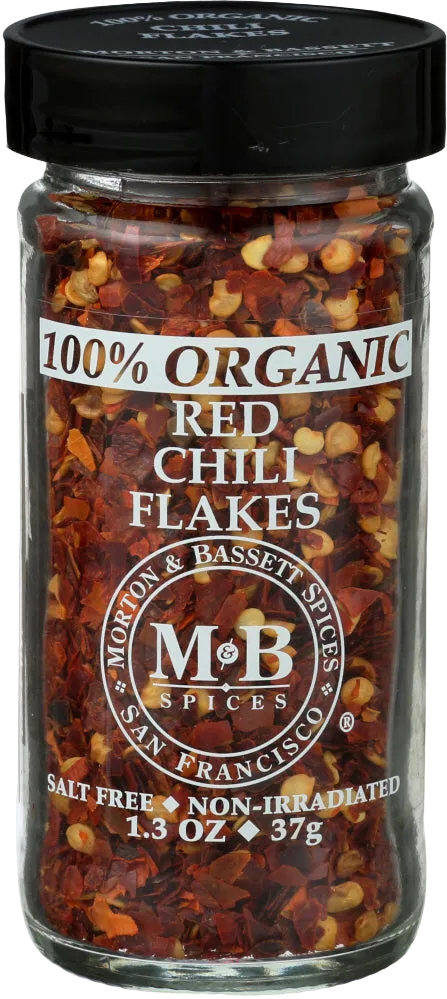 Morton & Bassett Organic Red Chili Flakes - 1.3 OZ