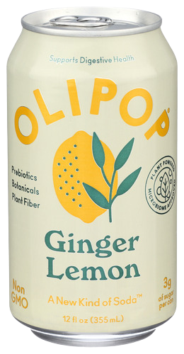 Olipop Ginger Lemon Sparkling Tonic - 12 FO