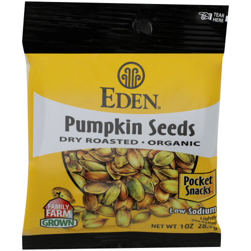 Organic Dry Roasted Pumpkin Seeds Pocket Snack