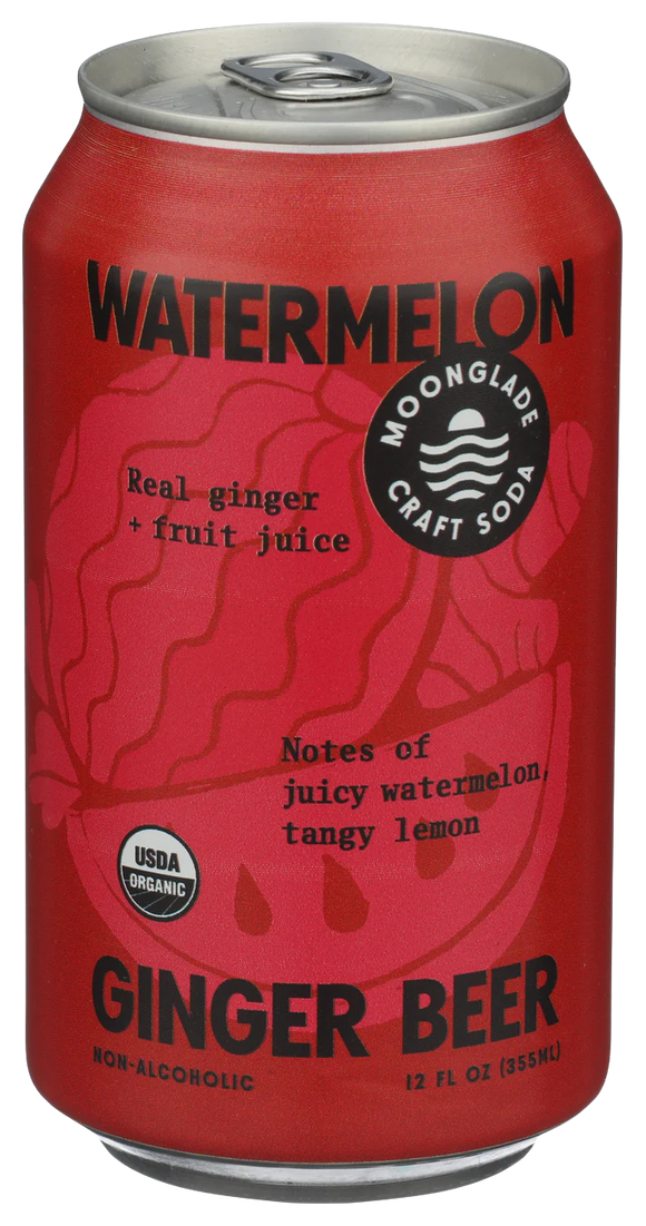 Moonglade Organic Watermelon Ginger Beer - 12 FO