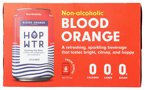 Non-Alcoholic Blood Orange Hop Water - 6 PK