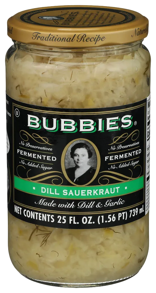 Bubbies Dill Sauerkraut - 25 FO