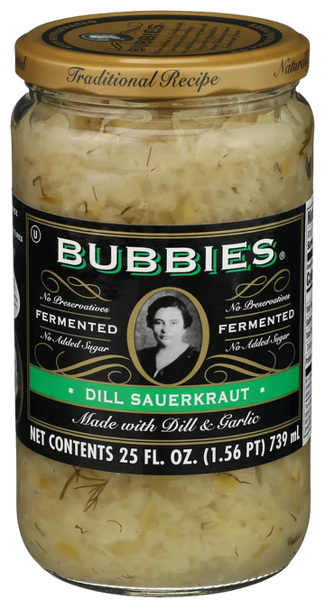 Bubbies Dill Sauerkraut - 25 FO