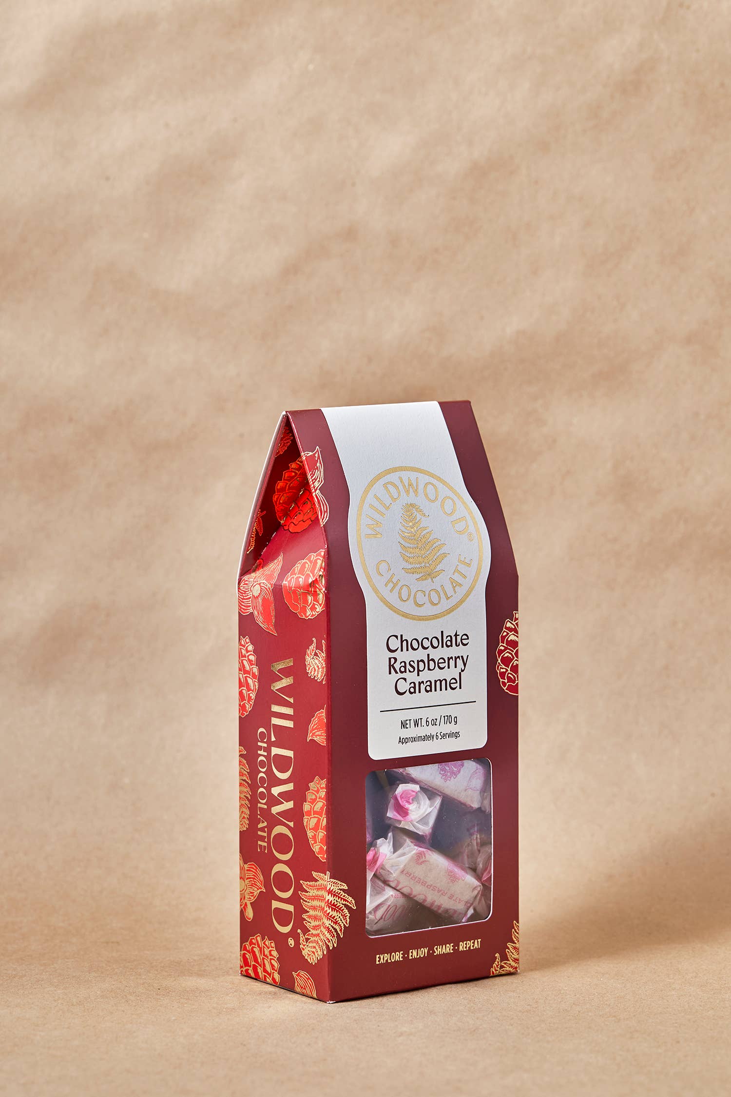 Wildwood Chocolate Raspberry Caramel Box - 6 OZ