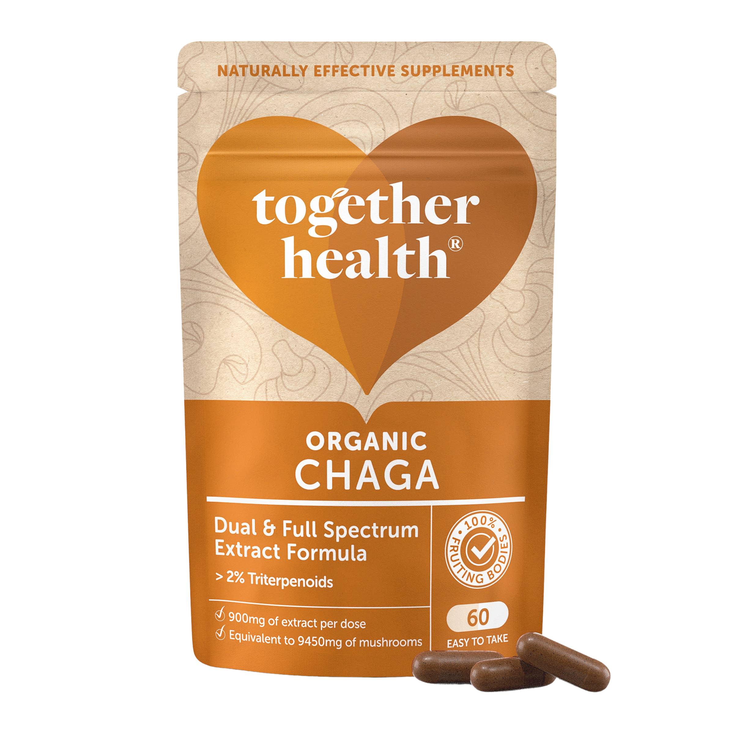 Chaga Mushroom 9450mg - High Strength – 60 CAPSULES