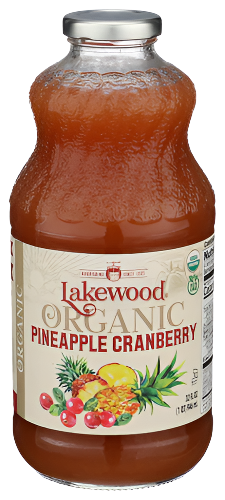 Lakewood Organic Pineapple Cranberry Juice - 32 FO