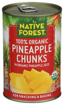 Native Forest Organic Pineapple Chunks - 14 OZ-2