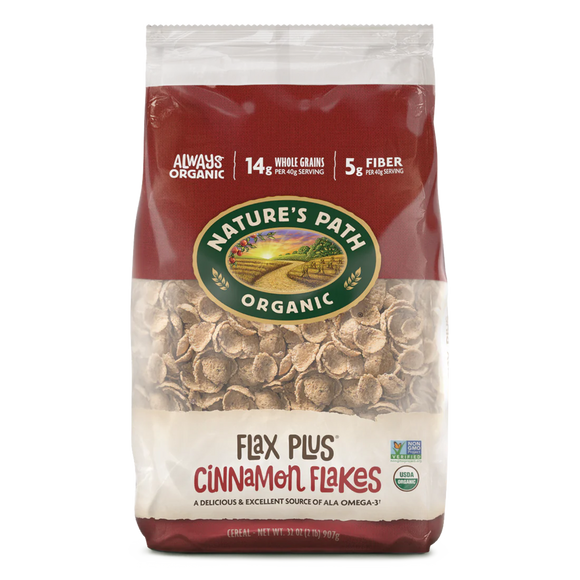 Organic Flax Plus Cinnamon Flakes - 32 OZ