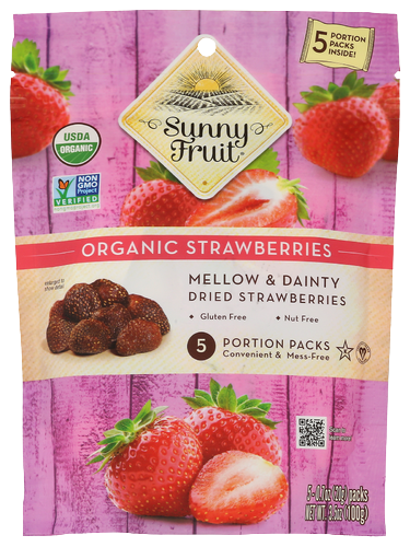 Sunny Fruit Organic Dried Strawberries - 3.5 OZ