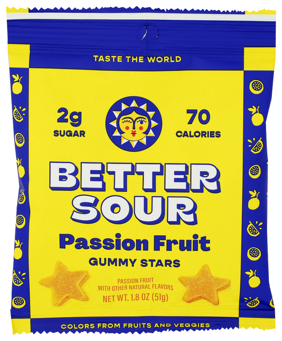 Better Sour Passion Fruit Gummy Stars - 1.8 OZ