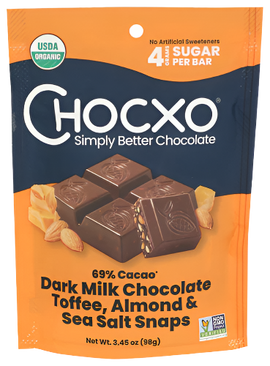 Dark Chocolate Toffee, Almond & Sea Salt Snaps - 3.45 OZ