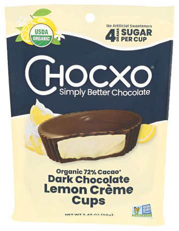Chocxo Dark Chocolate Lemon Creme Cups - 3.45 OZ