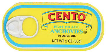 Cento Flat Fillet Anchovies in Olive Oil - 2 OZ