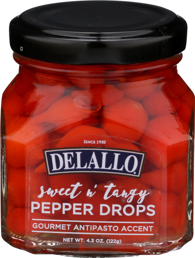 Delallo Sweet n' Tangy Pepper Drops - 4.3 OZ