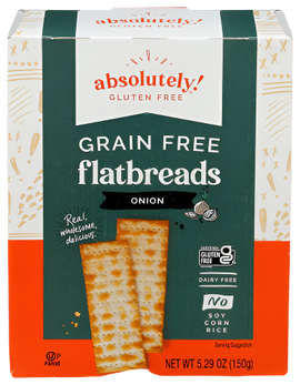 Grain Free Toasted Onion Flatbreads - 5.29 OZ