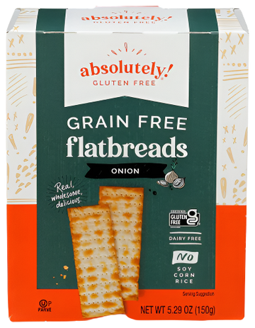 Grain Free Toasted Onion Flatbreads - 5.29 OZ