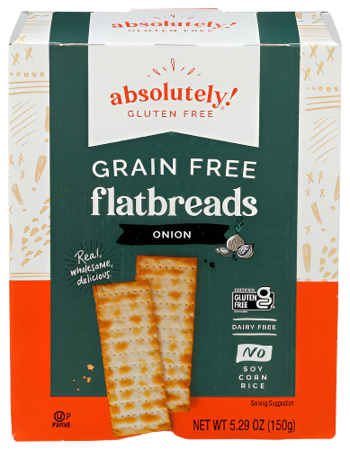 Grain Free Toasted Onion Flatbreads - 5.29 OZ