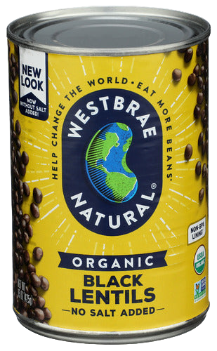 Westbrae Black Lentils - 15 OZ