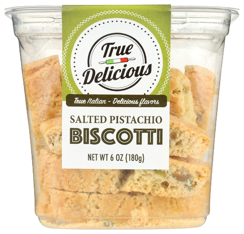 True Delicious Salted Pistachio Biscotti - 6 OZ