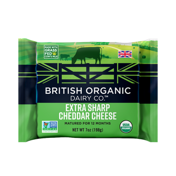 British Organic Extra Sharp Cheddar Cheese - 7 OZ