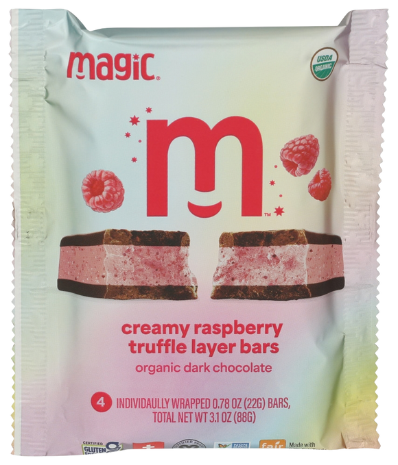 Magic Raspberry Truffle Chocolate Bar - 4 PK