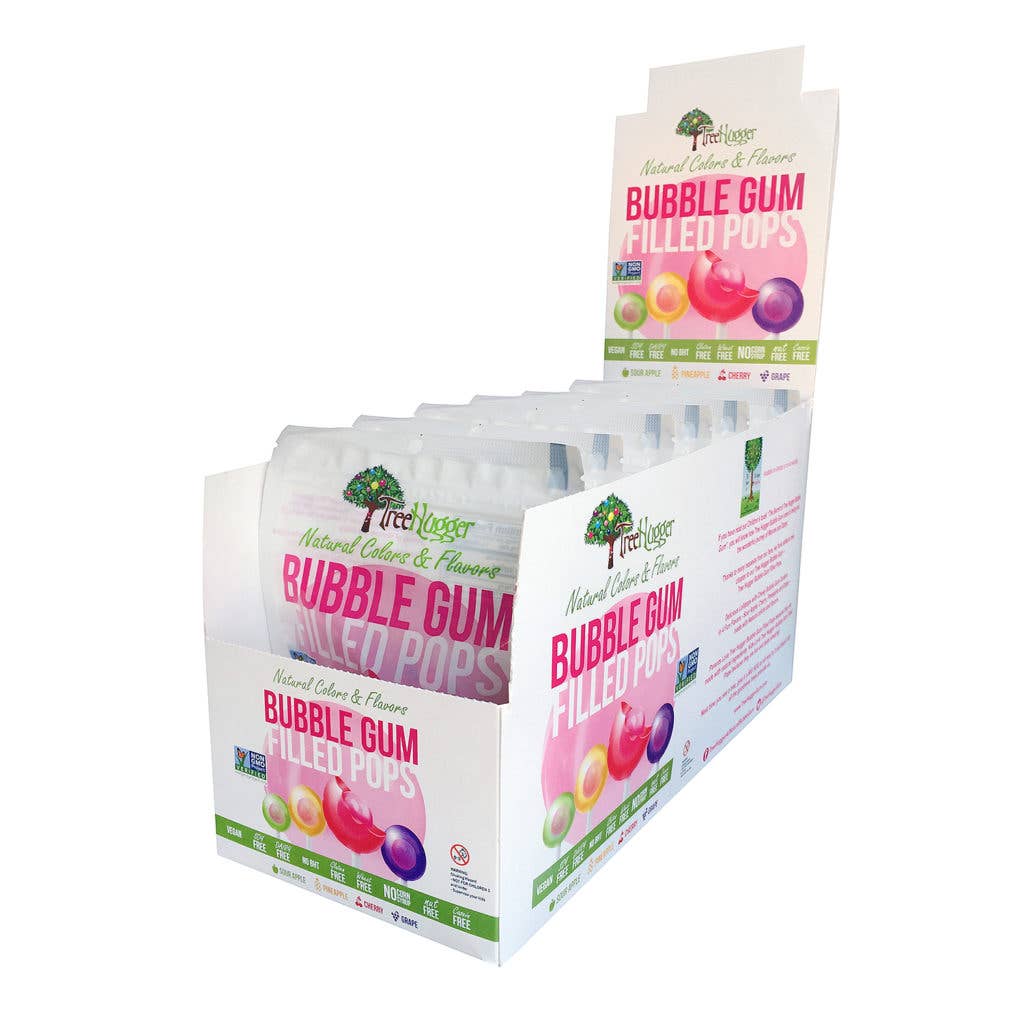 Tree Hugger Bubble Gum Filled Pops -12 Pops Per Bag-4
