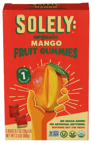 Solely Organic Mango Fruit Gummies - 3.5 OZ