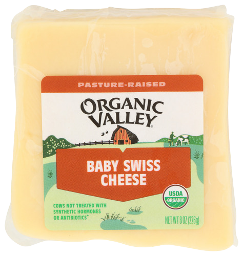 Organic Baby Swiss Cheese - 8 OZ