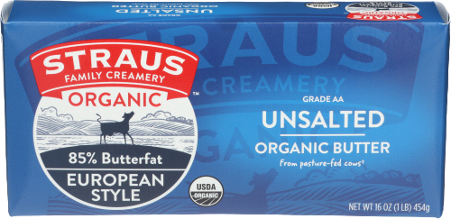 Straus Organic Unsalted Butter - 1 LB