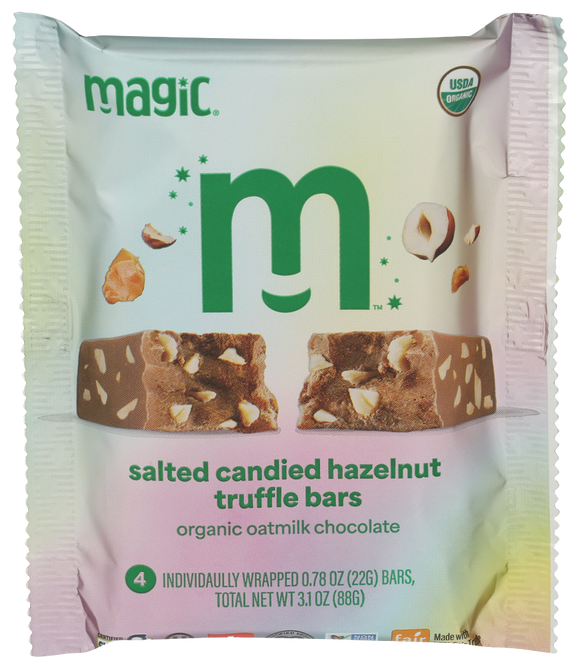 Magic Salted Hazelnut Truffle Oatmilk Chocolate Bar - 4 PK
