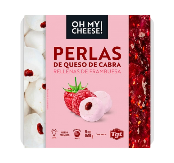 Oh My Cheese Raspberry Goat Cheese Pearls - 3.17 OZ