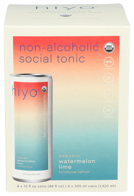 Hiyo Watermelon Lime Mocktail - 4 PK