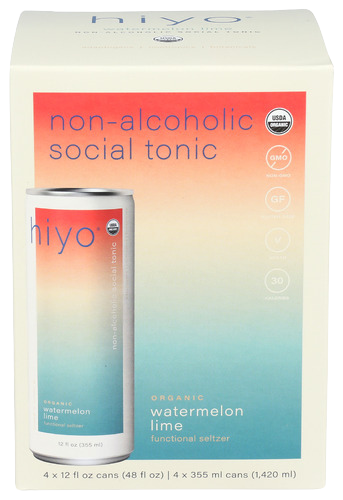 Organic Watermelon Lime Non-Alcoholic Seltzer - 4 PK