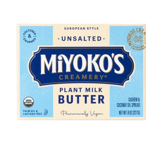Organic Cultured Vegan Unsalted Butter - 8 OZ