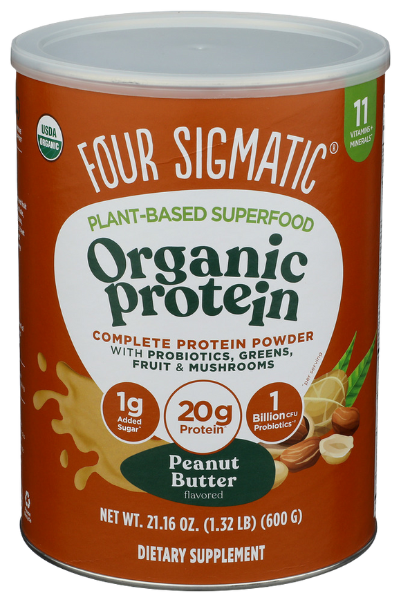 Four Sigmatic Organic Peanut Butter Plant Protein Powder - 16.9 OZ
