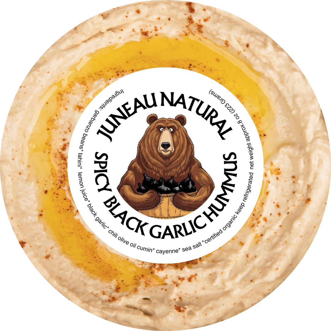 Juneau Natural Spicy Black Garlic Hummus - 8 OZ