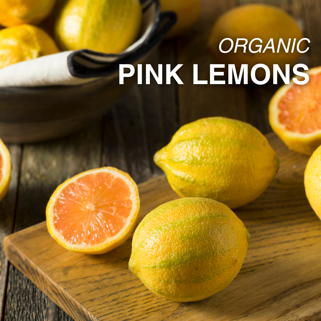 Organic Variegated Pink Lemons - EACH