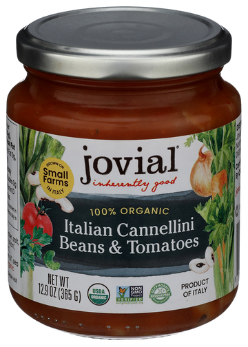 Jovial Italian Cannellini Beans & Tomatoes - 12.9 OZ