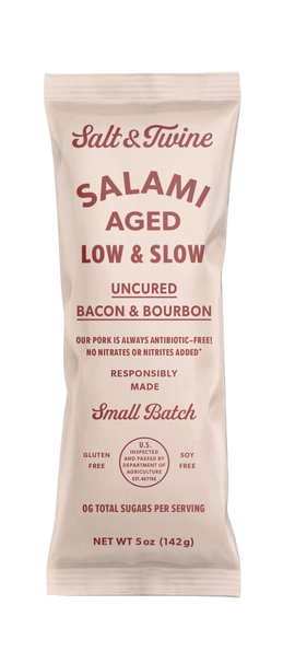 Uncured Bacon & Bourbon Salami - 5 OZ