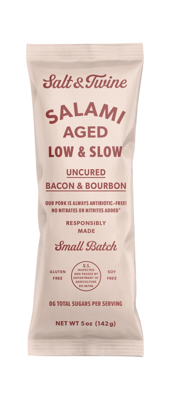 Uncured Bacon & Bourbon Salami - 5 OZ