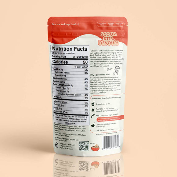 Prest - Spicy Harissa Red Pepper Shelf-Stable Hummus Mix
